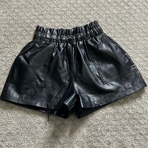 Hush waisted faux leather shorts